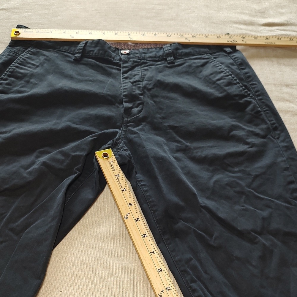 Arrow Sport Mens Navy Blue Chino Shorts Flat Front Cotton Blend Size 34 35 - Picture 5 of 5